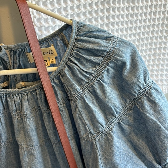 Madewell Denim/chambray top medium NWOT - Picture 5 of 10